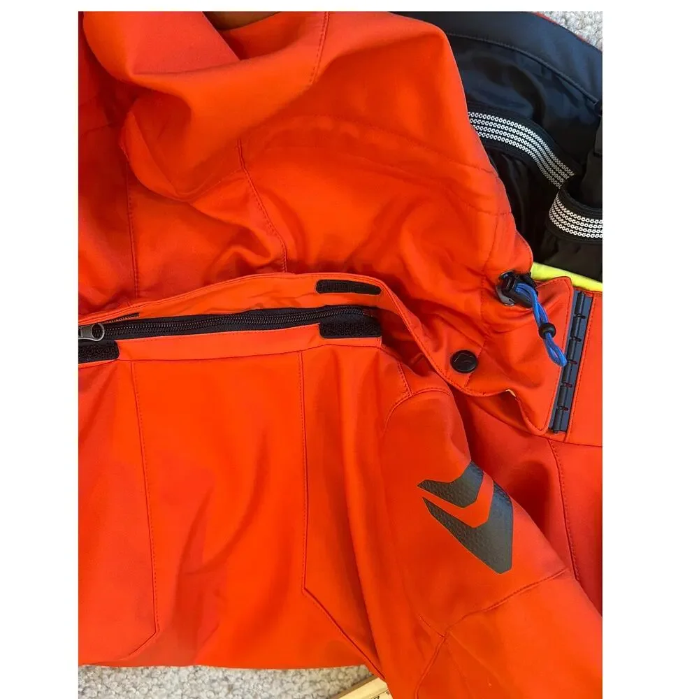 Killtec Allround Orange Hooded Ski Jacket Men's Large Water Resistant Windproof